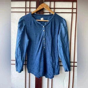 La Vie by Rebecca Taylor 3/4 puff sleeve blouse in good worn condition 💙